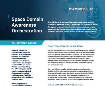 Space Domain Awareness Orchestration (flyer) - 