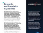 Research and Translation Capabilities